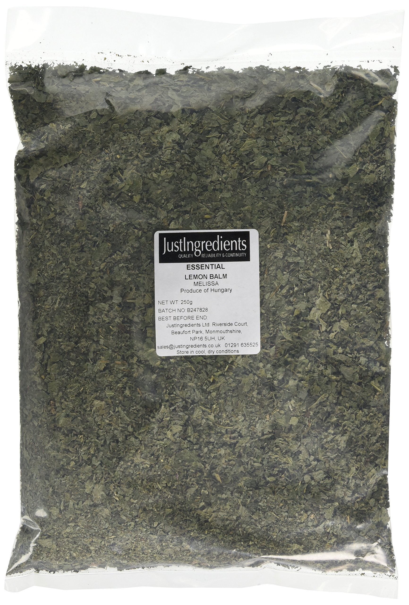 JustIngredients Lemon Balm Melissa Officinalis Dried Herb - 250g (Pack of 2)