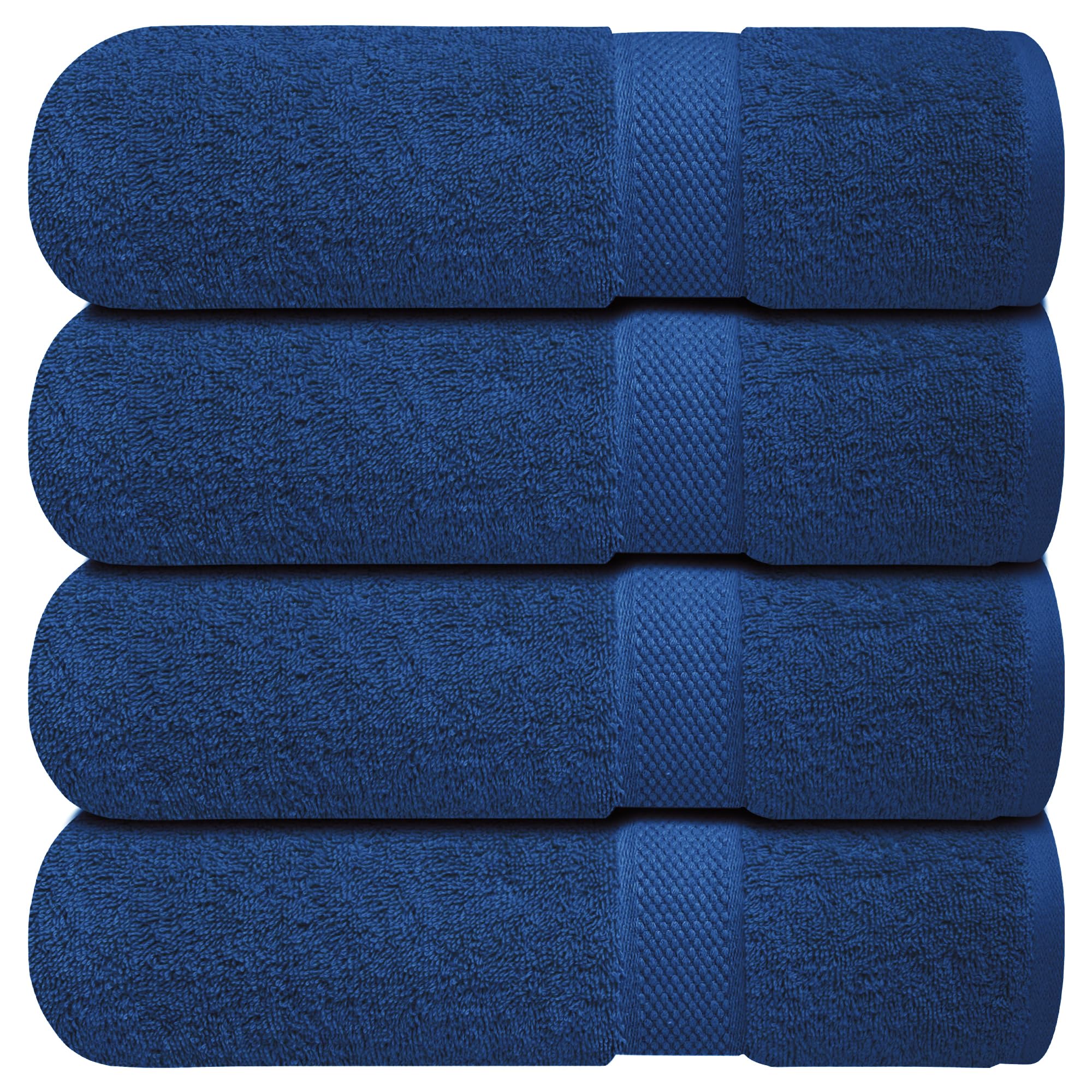 Infinitee Xclusives 100% Cotton Bath Towels Set of 4 | Tranquil Navy