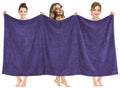American Soft Linen Oversized Bath Sheet – 100% Cotton, 40x80, Purple