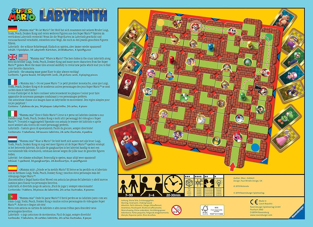 Ravensburger Super Mario Labyrinth Board Game – Family Strategy Game