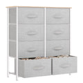 YITAHOME 8-Drawer Fabric Dresser | Chest of Drawers with Wood Top
