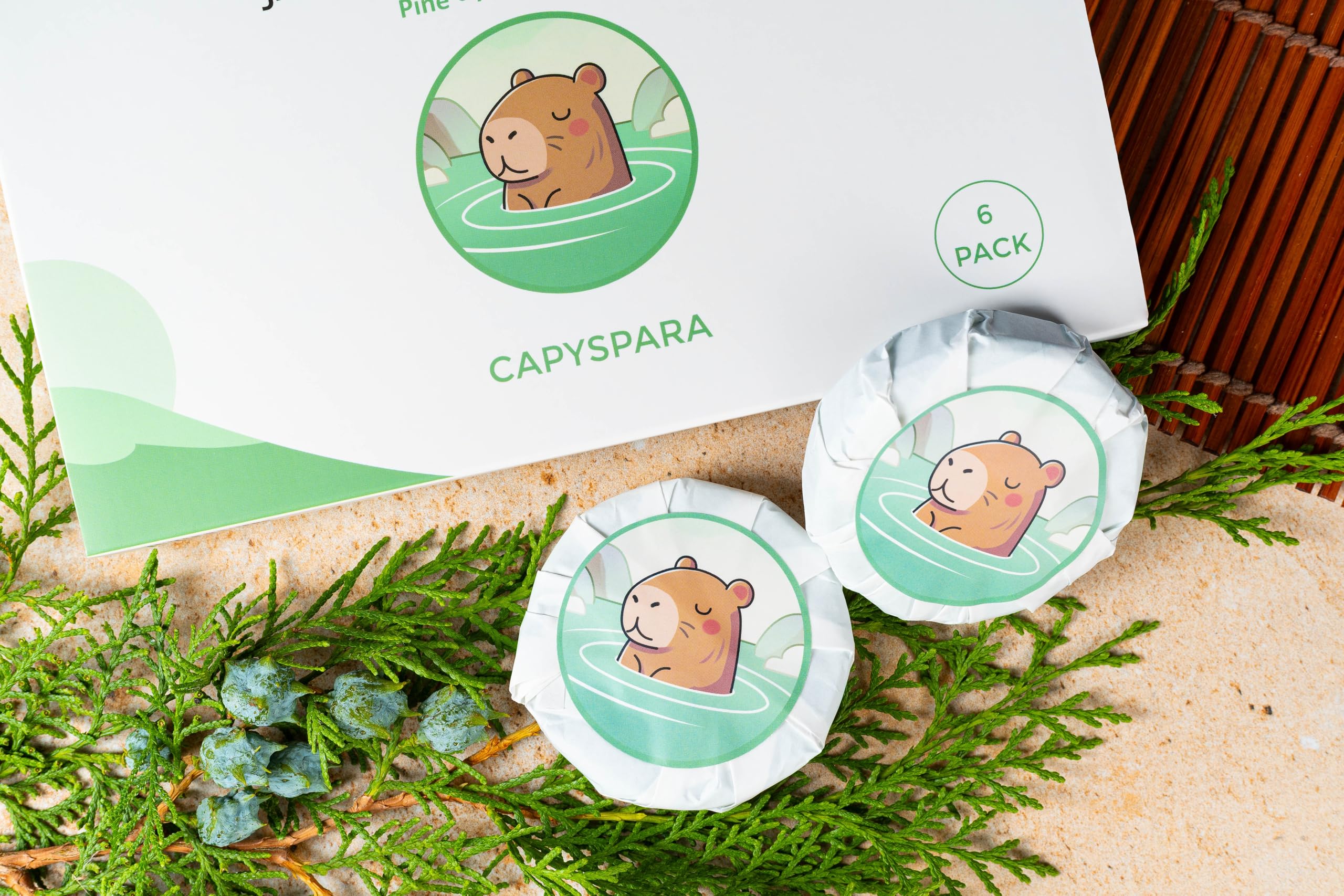 Glowdrop CapySpara Bath Fizz - Matcha & Forest Pine (Box of 6)
