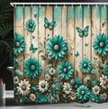 Abakuhaus Rustic Daisy Shower Curtain | Waterproof Fabric – 175 x 200 cm