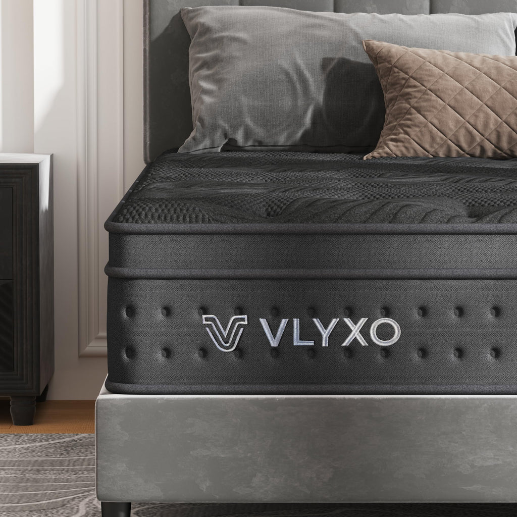 Vlyxo Double Hybrid Mattresses 4FT6, 10Inch Gel Memory Foam & Pocket Spring