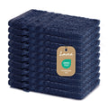 Jolof Store 10-Piece Navy Terry Cotton Wash Mitt Set - 15 x 21 cm