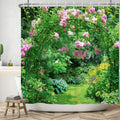 Jolof Store Floral Garden Shower Curtain | Waterproof Polyester, 180x180cm