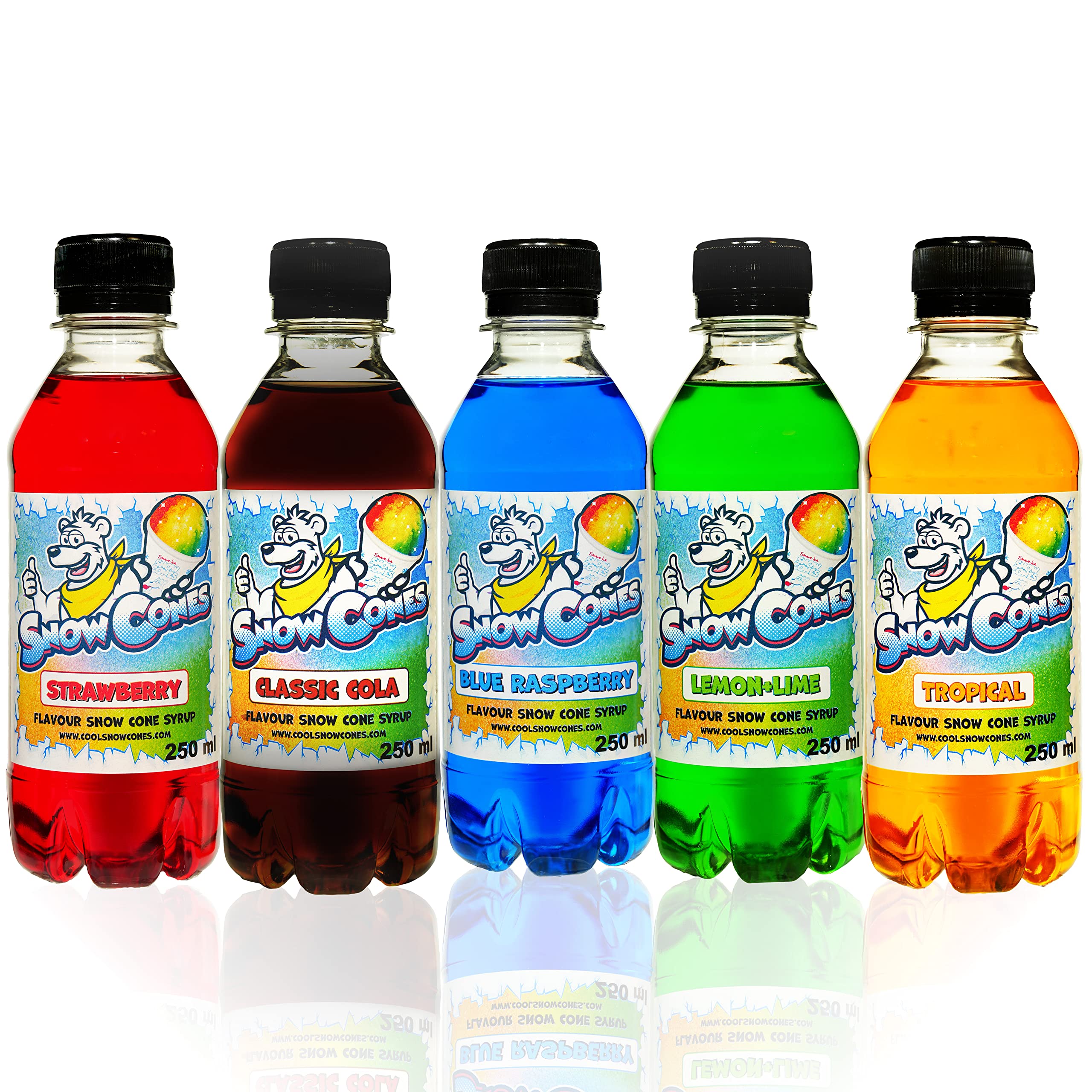Jolof Store Slush & Snow Cone Syrup - 5 x 250ml Popular Flavours