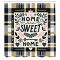 Abakuhaus Plaid Fabric Shower Curtain | Waterproof Turkish Decor, 175x200cm
