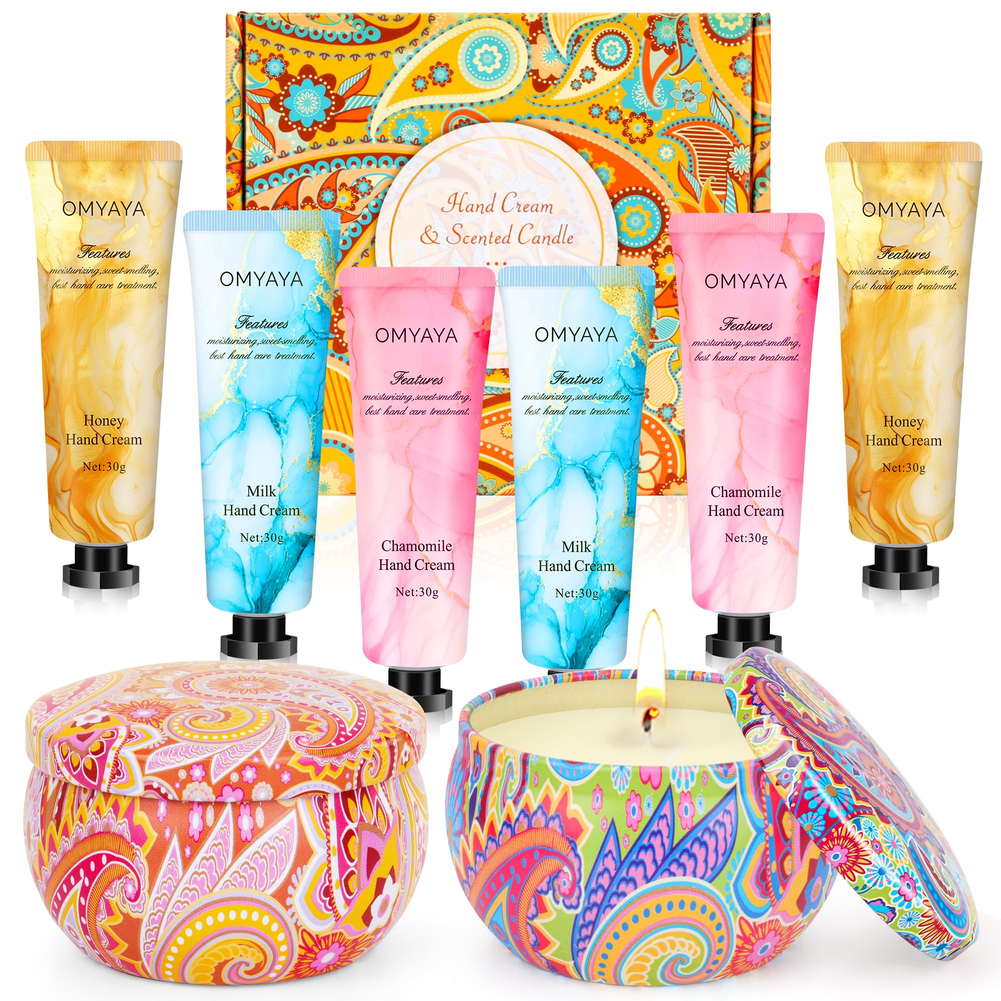 Jolof Store Hand Cream & Soy Wax Scented Candle Gift Set for Women