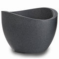 Scheurich Wave Globe Outdoor Planter – Black Granite Plastic, 50cm