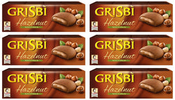 Vicenzi Grisbi Hazelnut Cream Biscuits - Italian Pastries, 150g (6 Pack)