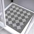 MACUNIN Square Non-Slip Shower Mat | 60x60cm Gray Loofah Bath Mat