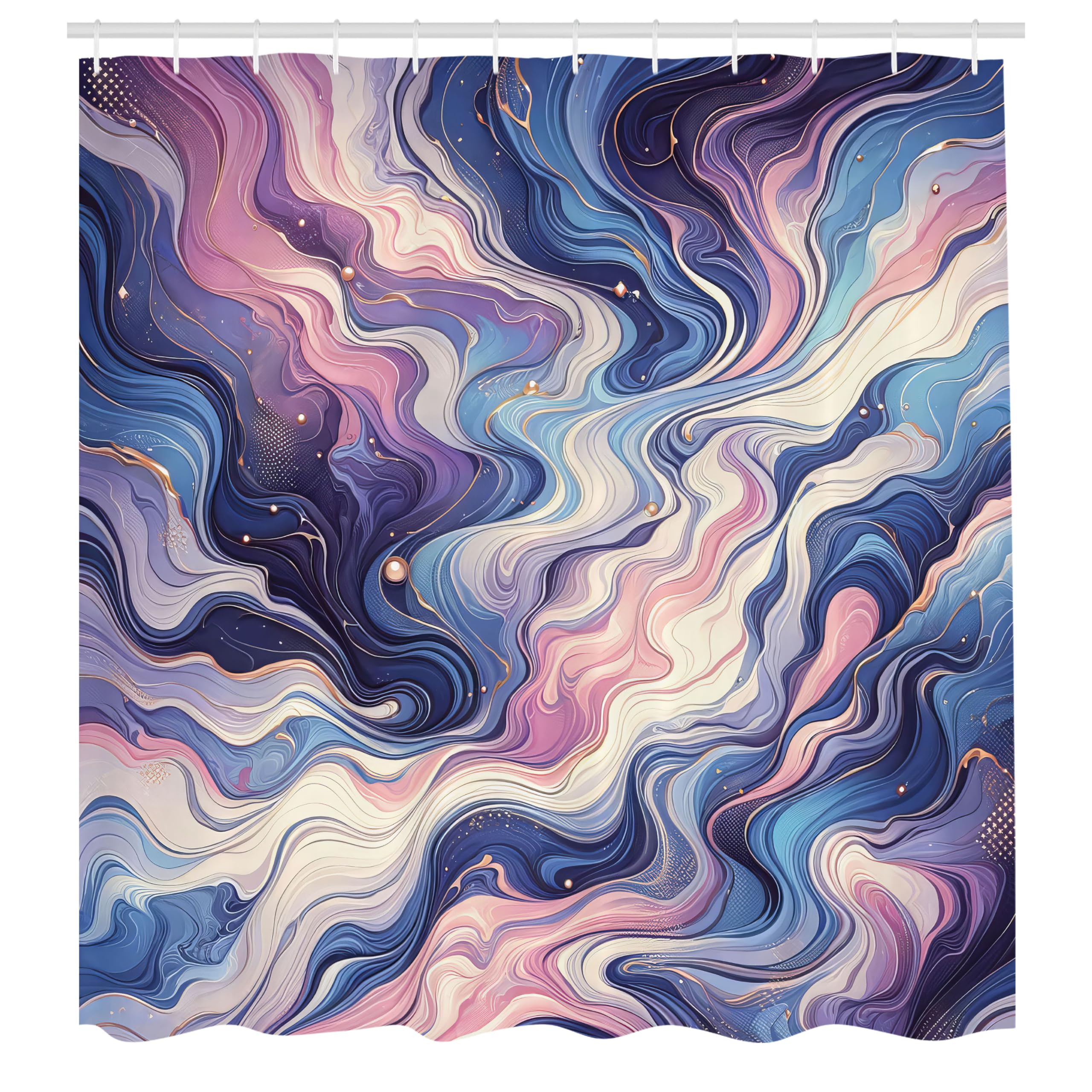 Abakuhaus Purple Marble Fabric Shower Curtain | Waterproof Turkish Decor