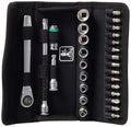 Wera Zyklop Metal Ratchet Set | 1/4" Drive Metric Socket Set, 28pc