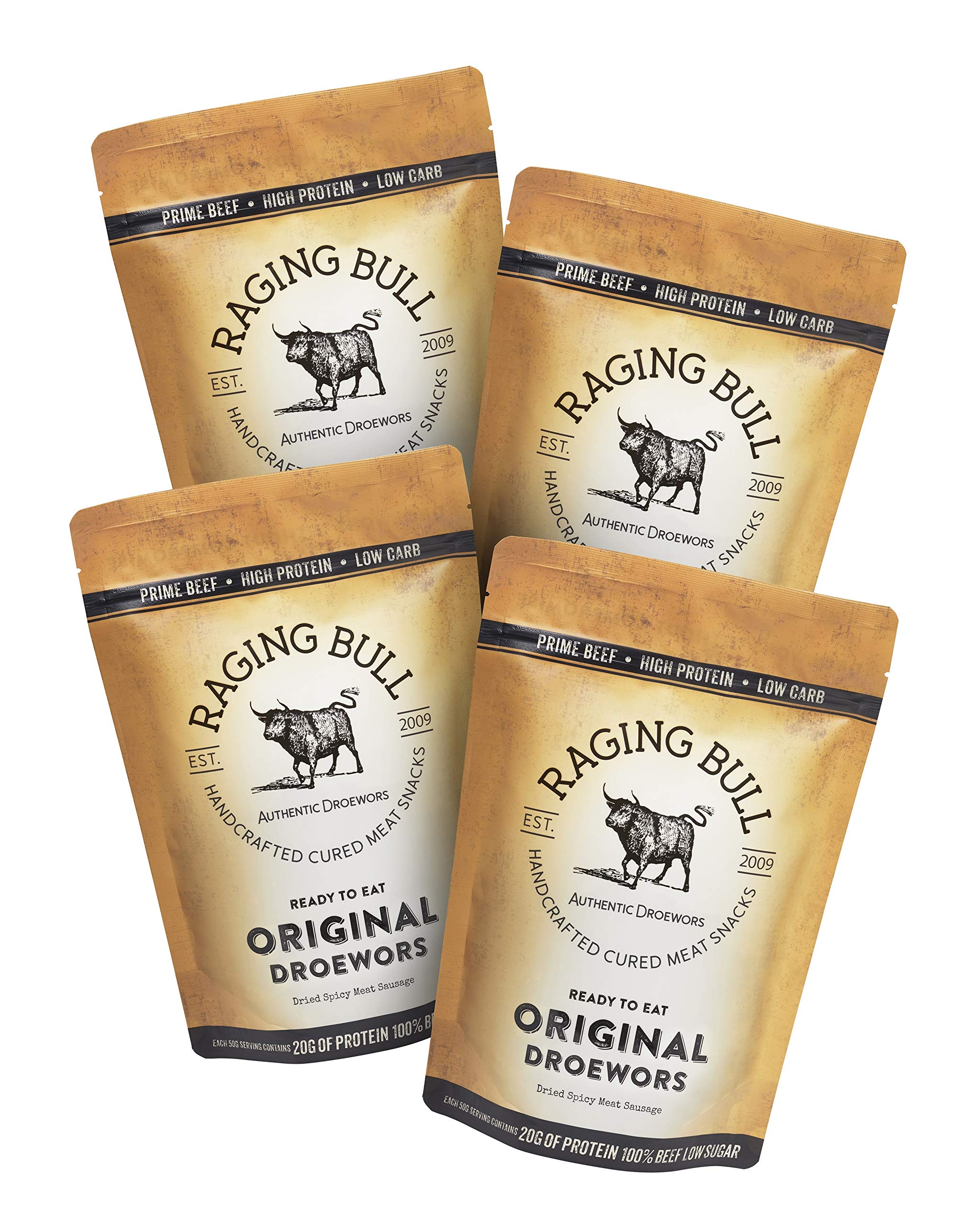 Raging Bull Original Beef Droewors – 1kg Grass Fed South African Sticks