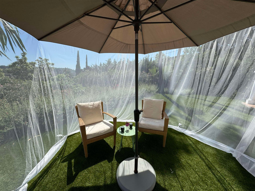 Jolof Store Patio Umbrella Mosquito Net – 7.5-8.5 FT Heavy Duty Mesh