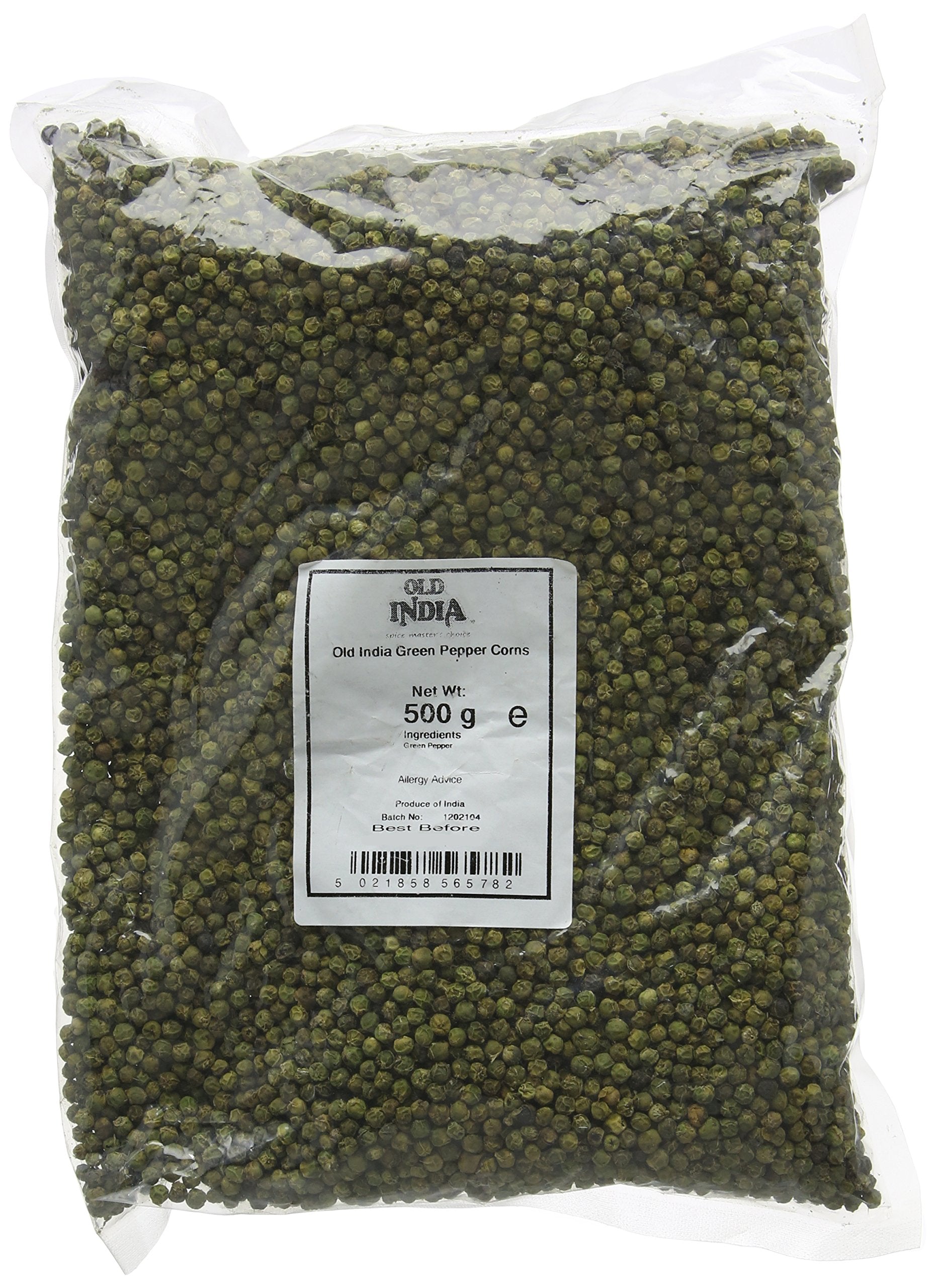 Old India Green Pepper Corns – Premium Dried Peppercorns, 500g Bulk