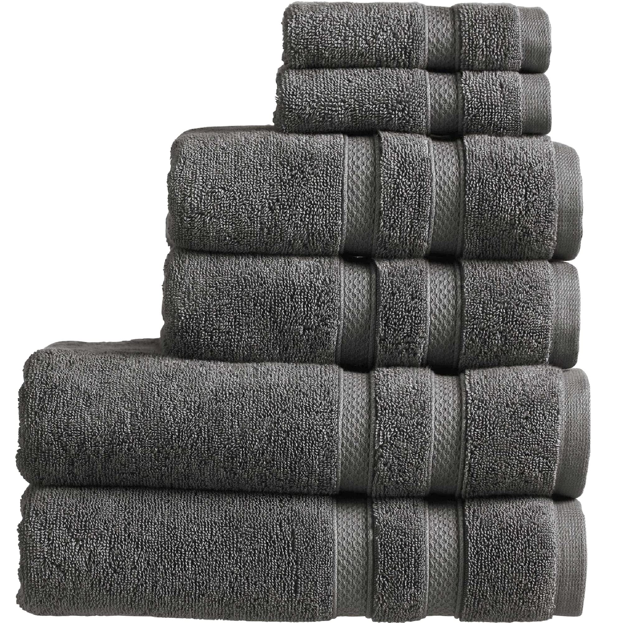 Christy Chroma 6-Piece Bath Towel Set | 675GSM Combed Cotton – Ash Grey