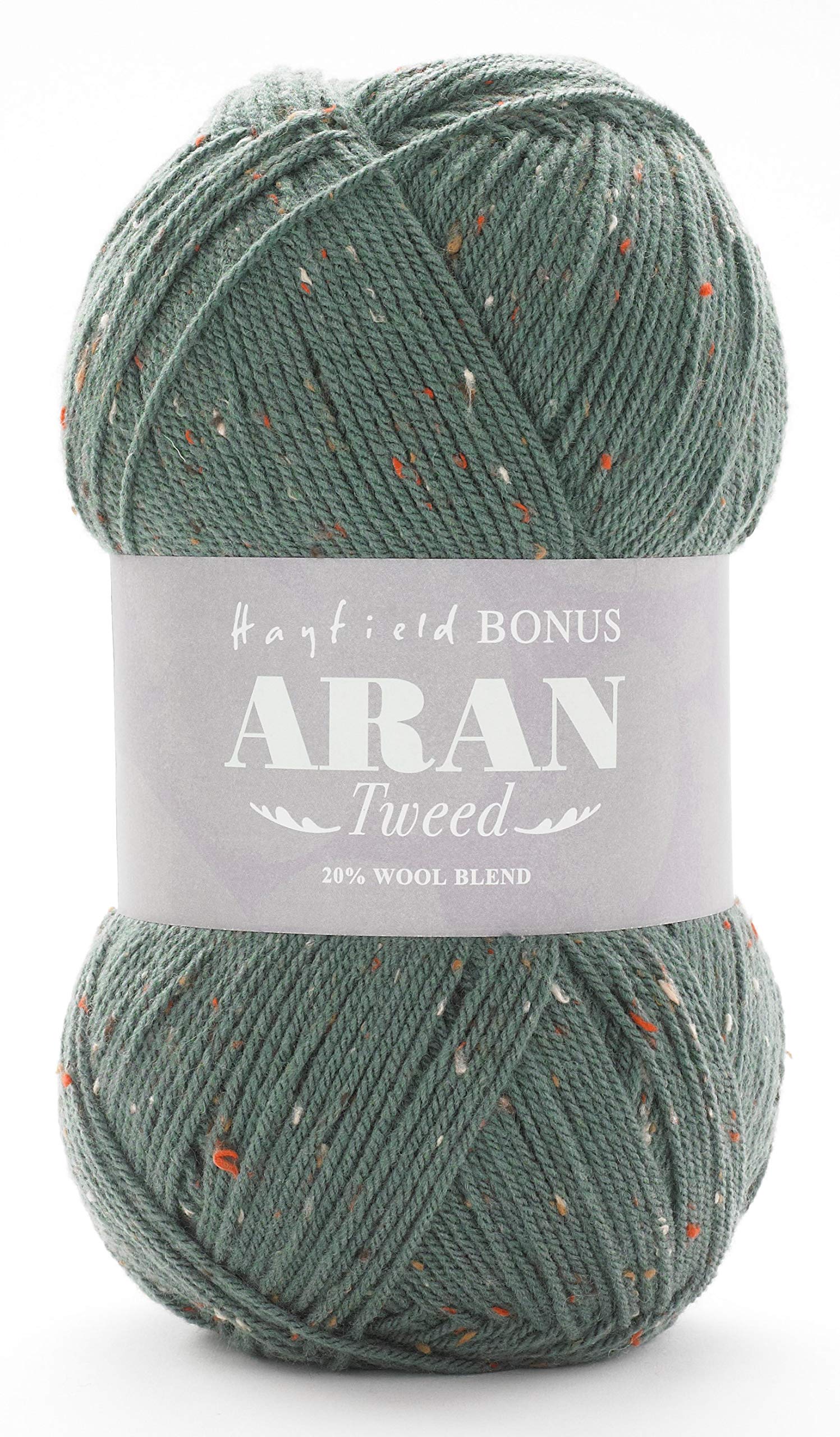 Sirdar Hayfield Bonus Aran Tweed Knitting Yarn - Evergreen (400g)