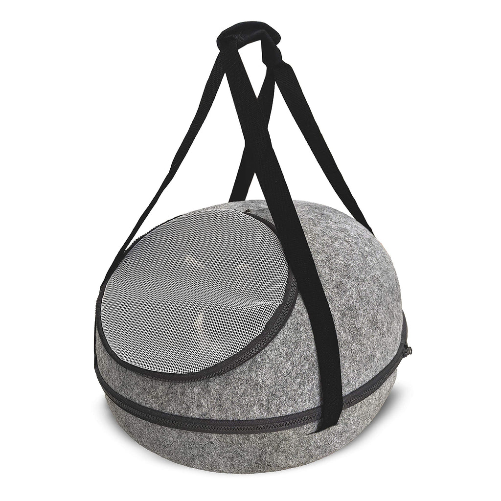 Doc & Phoebe Sleep and Go – Convertible Cat Bed and Pet Carrier, Grey