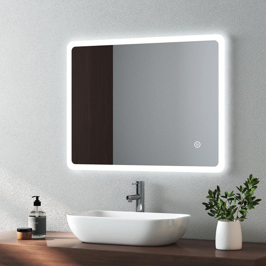 EMKE LED Bathroom Mirror | 450x600mm Backlit Vanity with Demister