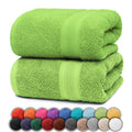 NatureMark 100% Cotton Bath Towels - Pack of 2, 70x140cm, Apple Green