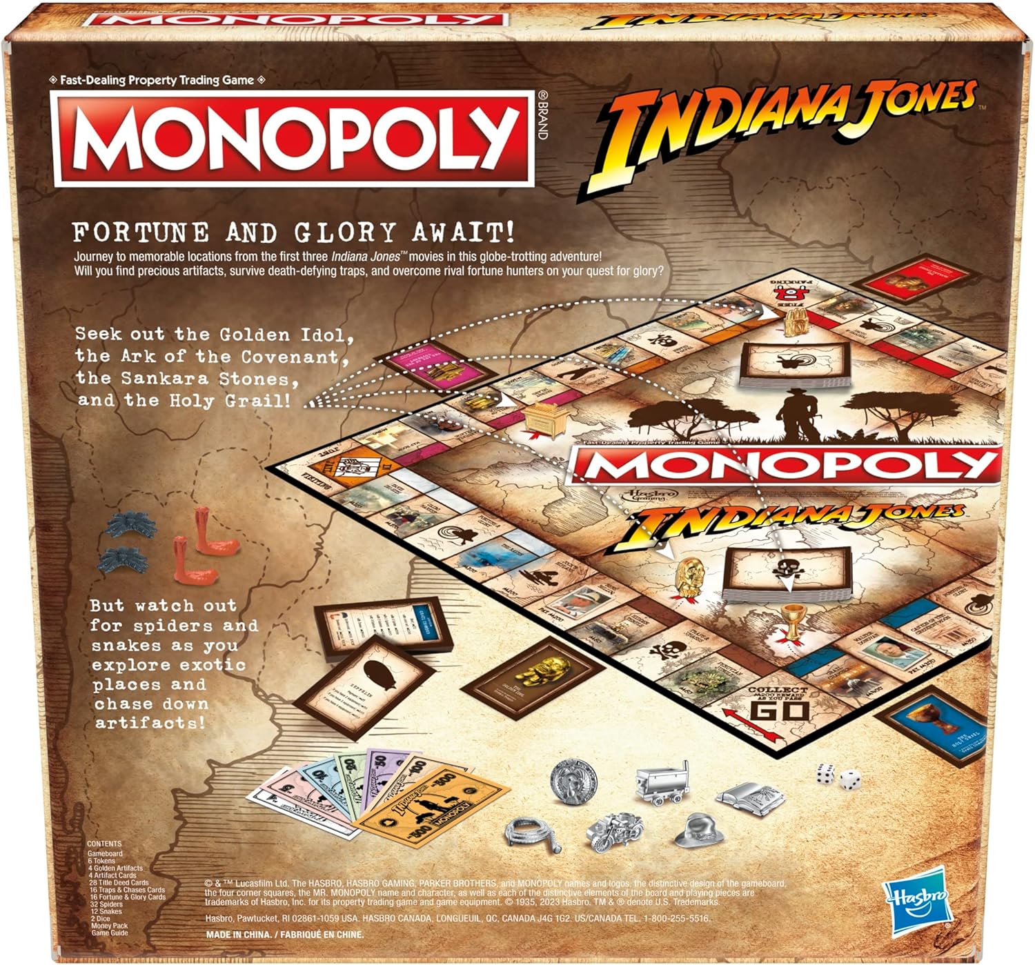 Monopoly: Indiana Jones Edition Board Game – Movie Inspired Collector Set