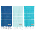 Turkish Beach Towels – 3-Pack Organic Cotton Peshtemal