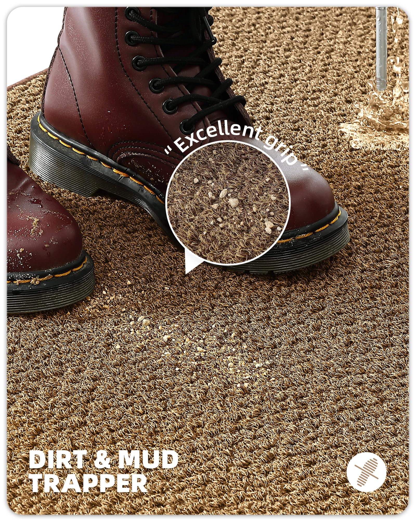 Color&Geometry Dirt Trapper Door Mat – Non-Slip Heavy Duty Washable Rug