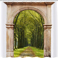 Jolof Store Rustic Doorway Shower Curtain | Waterproof Polyester Decor