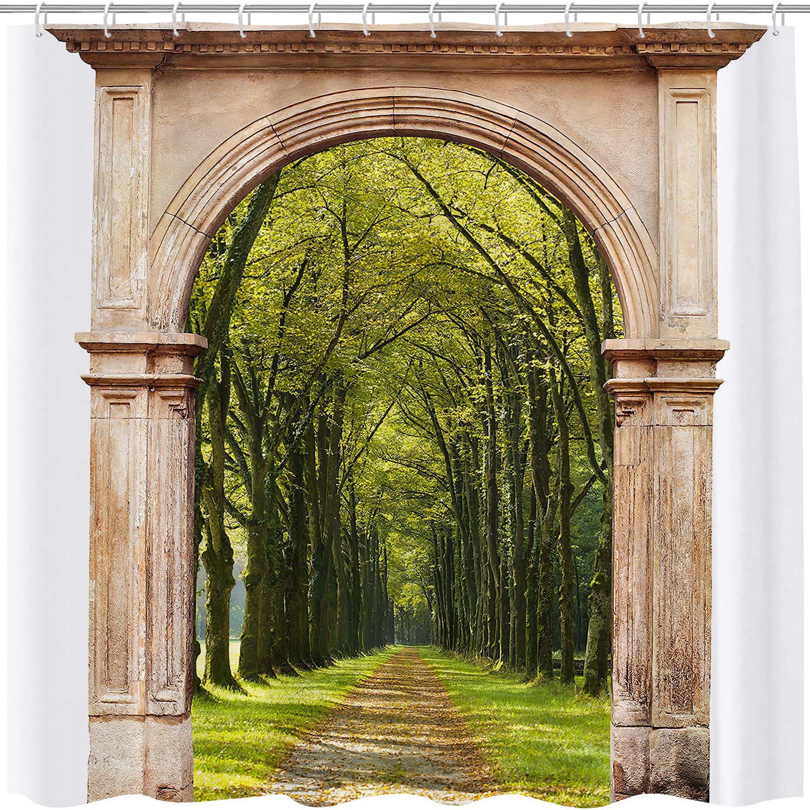 Jolof Store Rustic Doorway Shower Curtain | Waterproof Polyester Decor