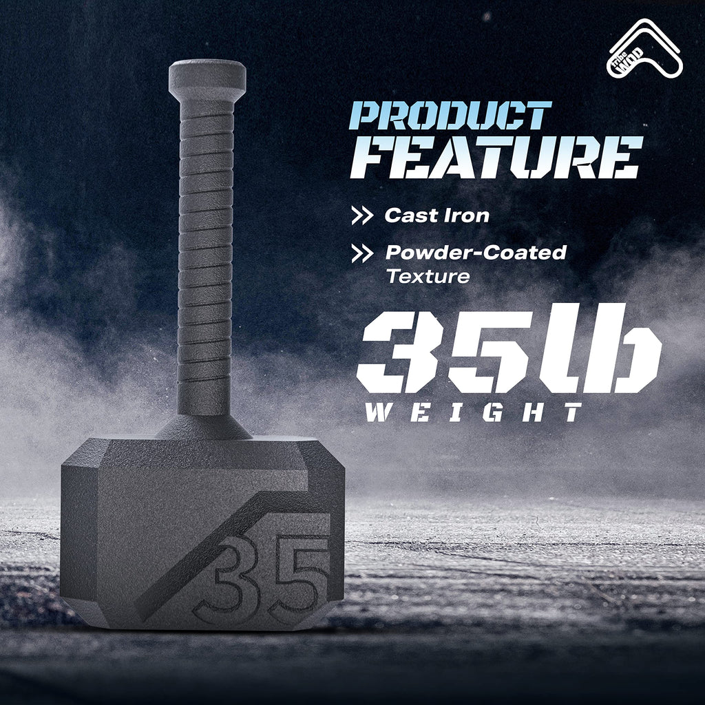 Tribe WOD Hammer Kettlebell 16kg (35lb) – Cast Iron Strength Trainer