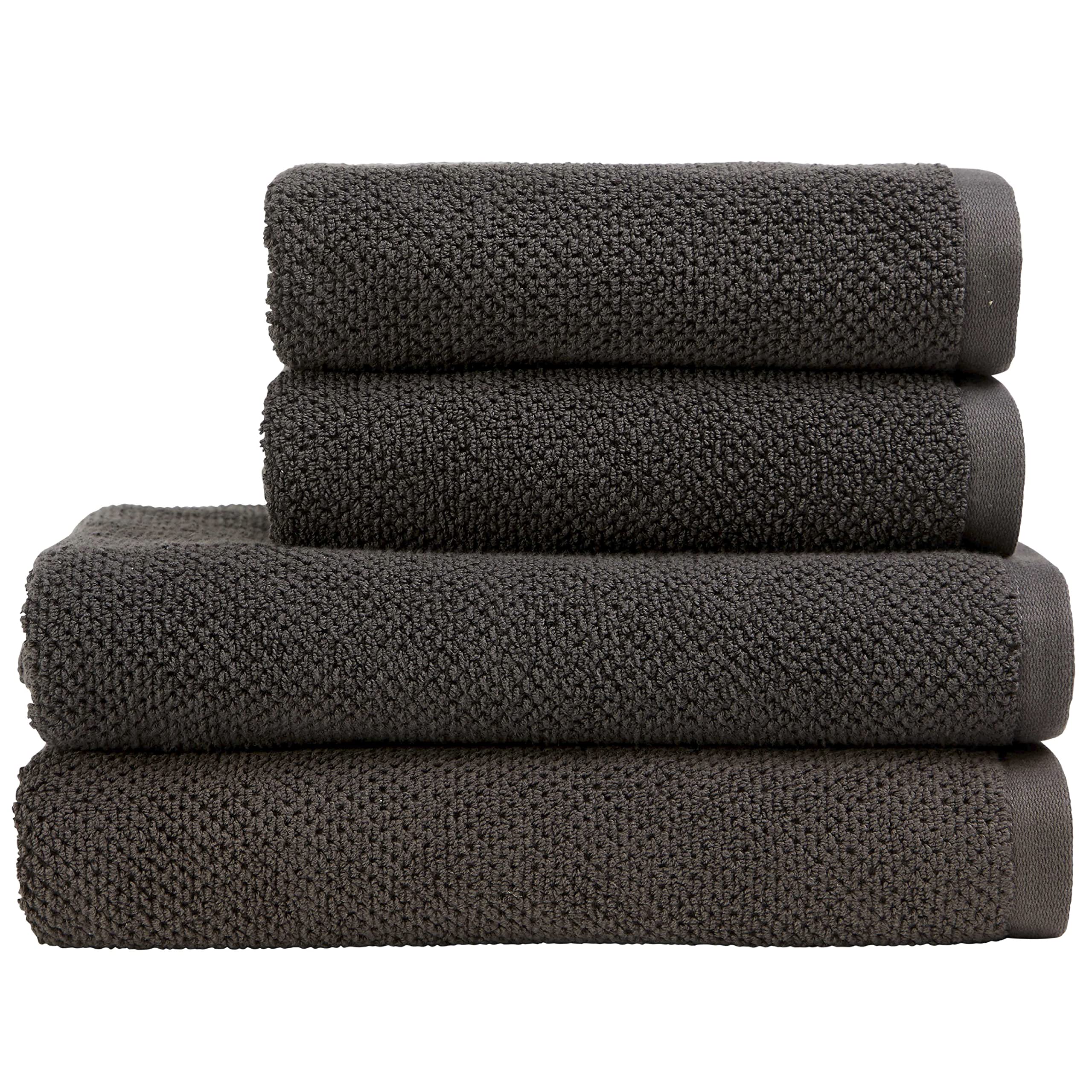 Christy Brixton 4 Piece Bath Towel Set | 100% Cotton Liquorice
