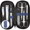 Solingen 7-Piece Manicure Set | German Steel Nail Kit with Leather Case