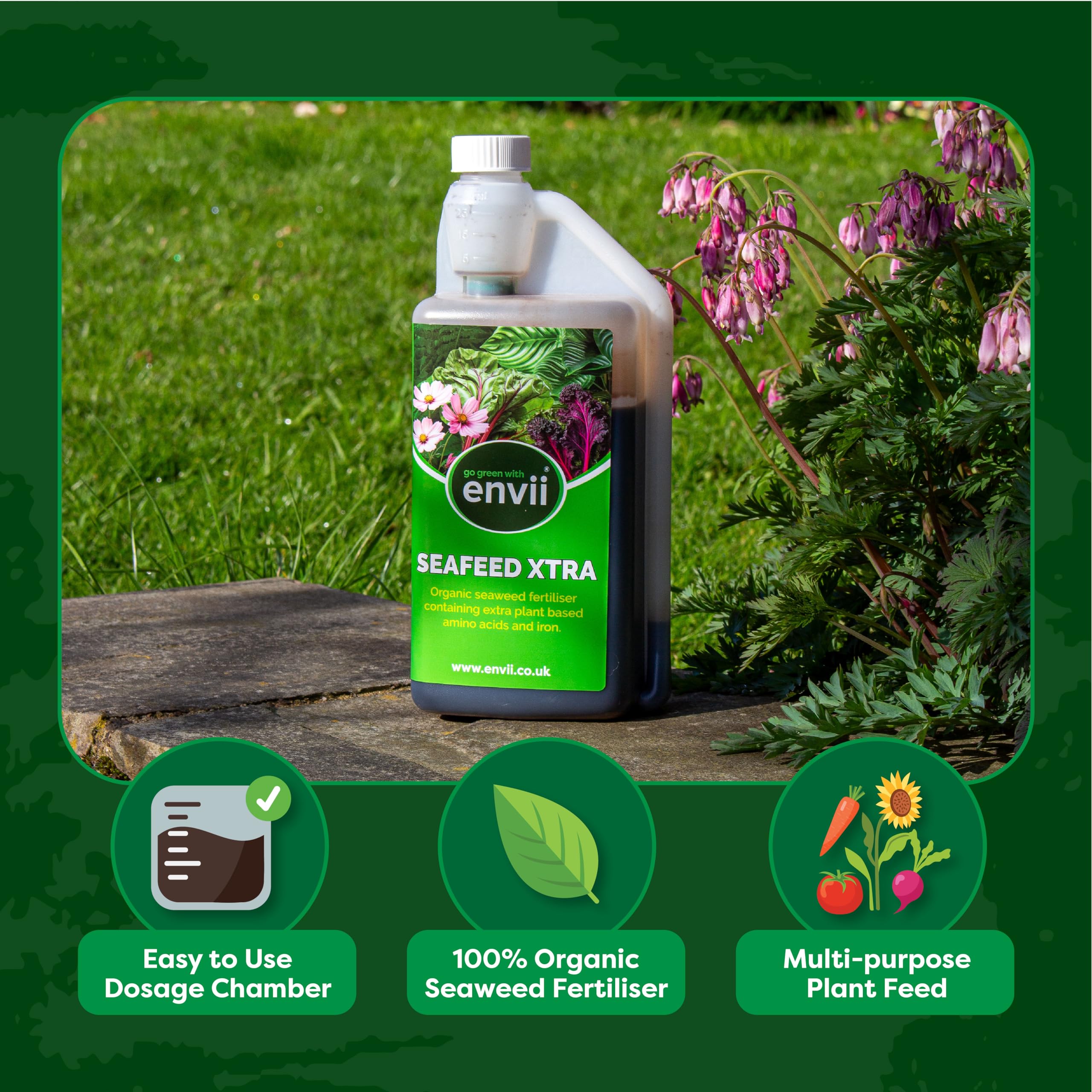 Envii SeaFeed Xtra | Organic Liquid Seaweed Fertiliser for All Plants