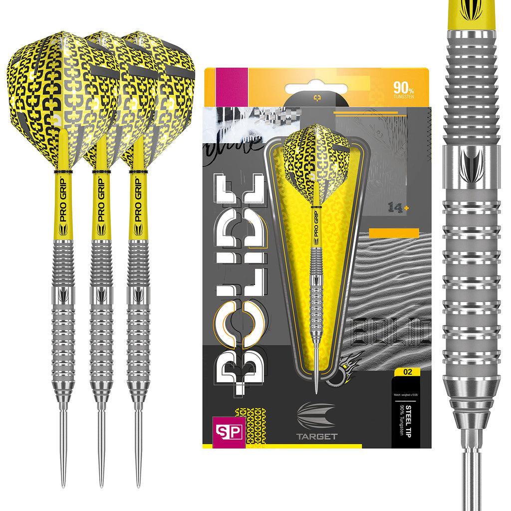 Target Darts Bolide 02 90% Tungsten Swiss Point Steel Tip Darts - 21g