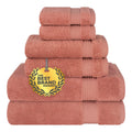 Cotton Paradise 6-Piece Turkish Towel Set | 100% Cotton 600 GSM - Coral