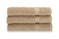 Gabel Set of 3 Cotton Face Towels - Greige Italian Terry Cloth 60x100cm