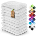 NatureMark 10-Pack Cotton Bath Gloves | 15x21cm Exfoliating Mitts, White