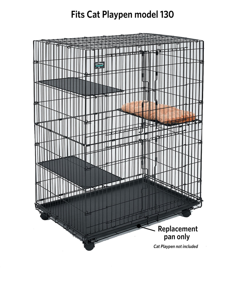 MidWest Homes Replacement Pan for Cat Cage, 34.5 x 22.5 Inch, Black