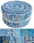 Blue Floral Jelly Roll Fabric - 40 Pre-Cut 100% Cotton Strips