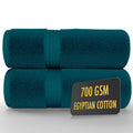 ALSAP Egyptian Cotton Bath Towels - 700 GSM Blue Lagoon Set of 2