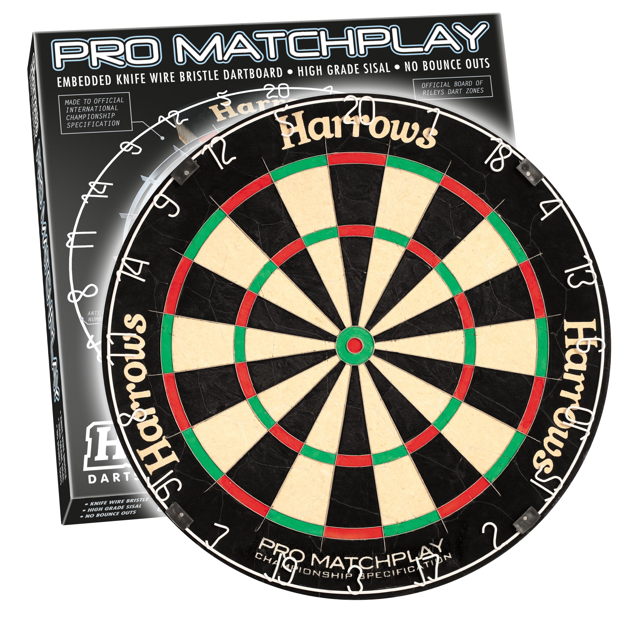 Harrows Pro Matchplay Bristle Dartboard – Official Size Sisal Board