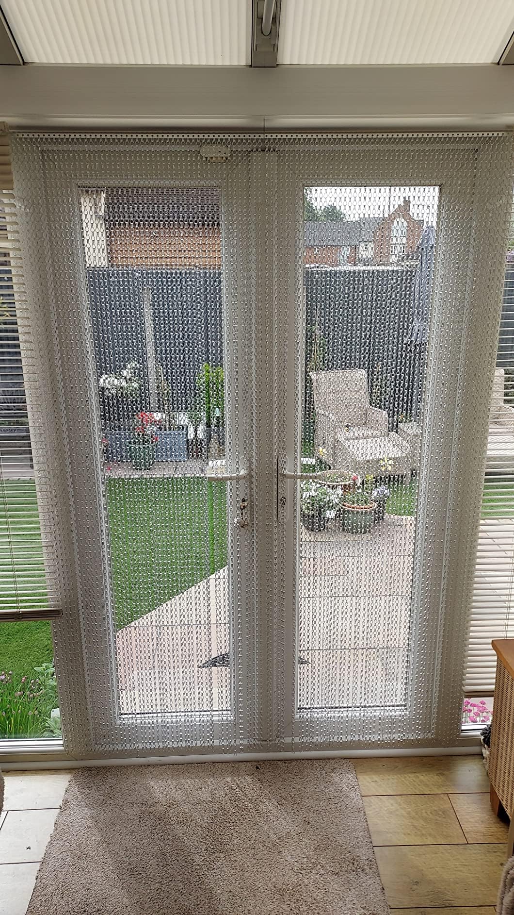 Chawniao Aluminium Chain Fly Door Curtain - 100x210cm Metal Insect Screen