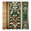 Abakuhaus Jungle Damask Leaf Shower Curtain | Waterproof Fabric, 175x200cm