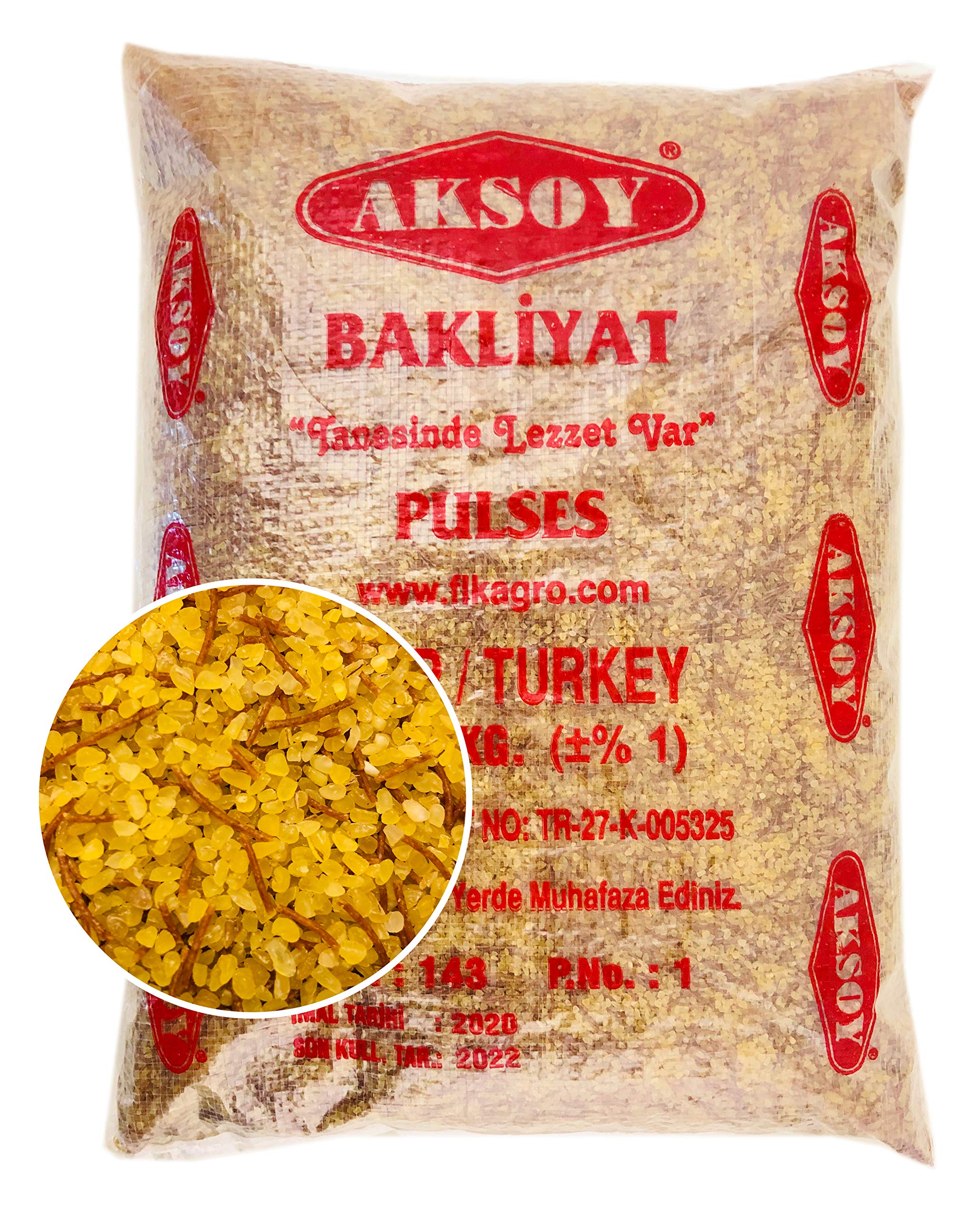 Aksoy Vermicelli Cracked Wheat Bulgur – 5KG Non-GMO Mediterranean Grain