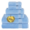Cotton Paradise 6-Piece Turkish Cotton Bath Towel Set | Sky Blue