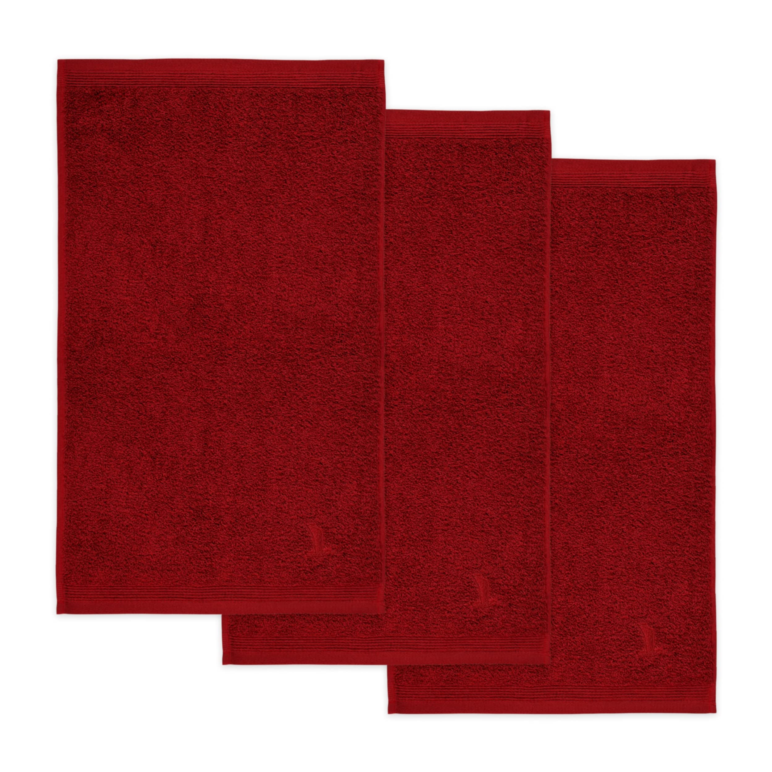 Möve Superwuschel Gästehandtuch 3er-Set – 100% Baumwolle, Rubin