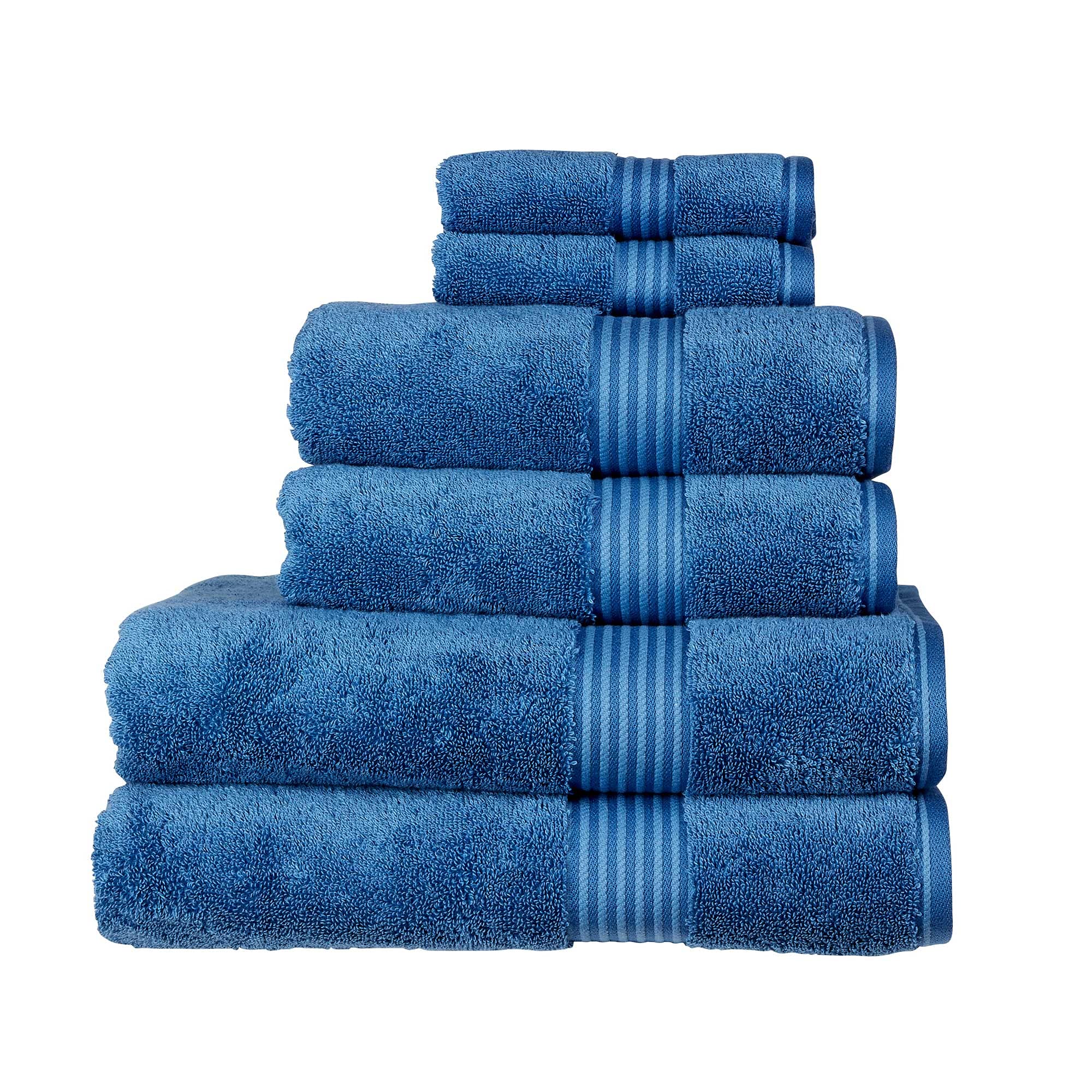 Christy Supreme Hygro 6 Piece Towel Set | Supima Cotton | Deep Sea Blue