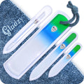 Gladzy Czech Glass Nail File Set | 4-Piece Manicure & Pedicure Kit